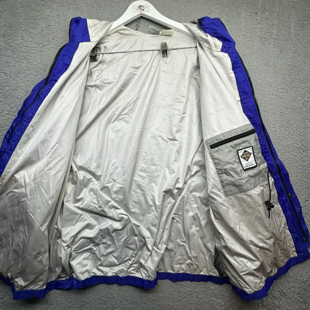Vintage Bass Pro Shops Gore-Tex Jacket Mens 3XL Nylon Full Zip Hooded Rain Coat